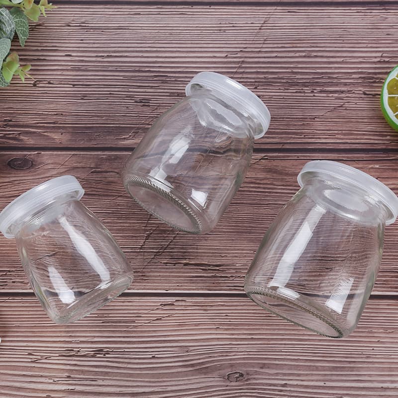 Manufacturer's Spot 100ml Transparent Pudding Bottle Thickened Pudding Cup Glass Bottle Yogurt Bottle Mousse Cup Packaging Wholesale