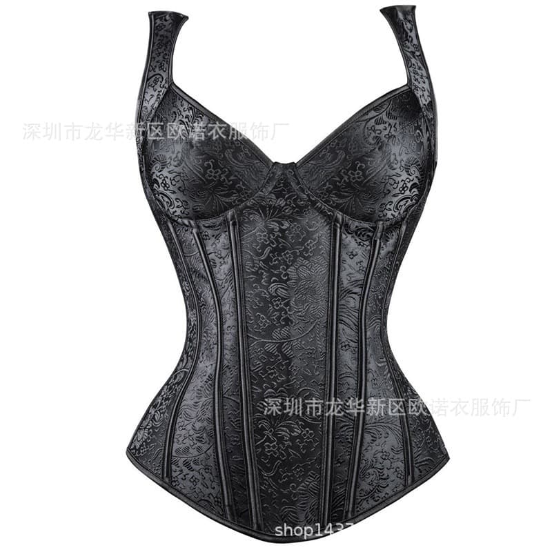 Amazon Best Seller European and American Palace Print Corset Shoulder Strap Body Shaper Waist Trainer Drop Shipping
