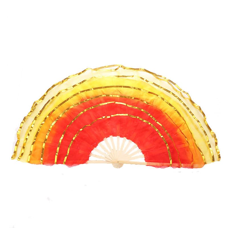 Square Dancing "Ode to the Motherland" Zhuji Thickened Dance Fans, Yangko Fan Factory Direct, Double-sided Yangko Crystal Gauze Surface