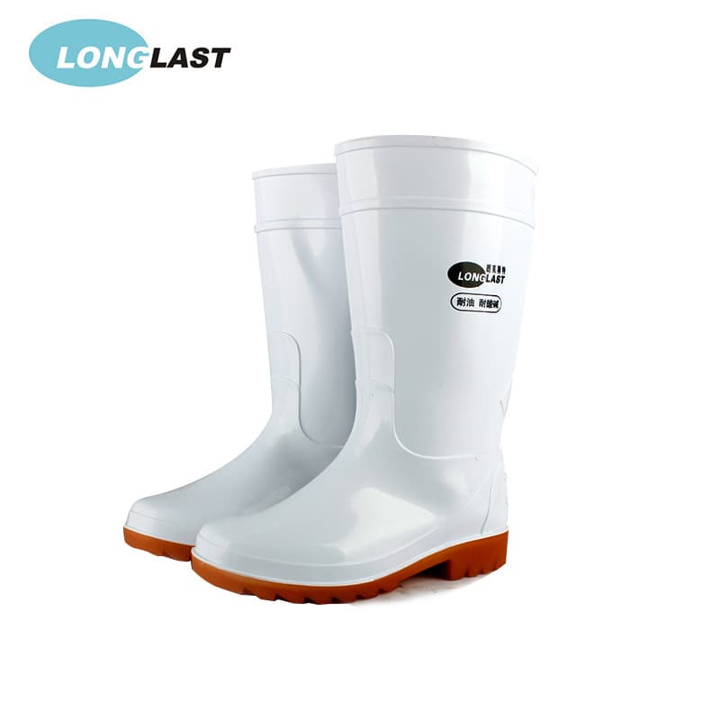 Langlaiste LL-1-01 Mid-Cut Food-Specific Boots White Rubber Sole Acid-Alkali Resistant Chemical Oil Slip-Resistant