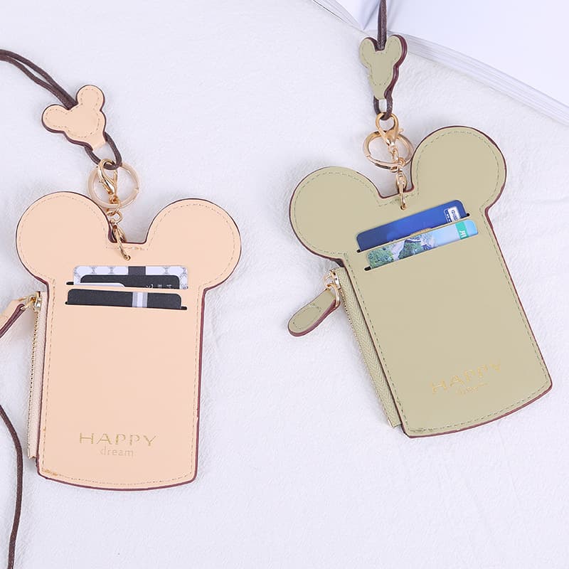 New Mini Card Holder for Women ID Card Work Badge Case Mickey Card Holder Bus Pass Case Cartoon Card Holder