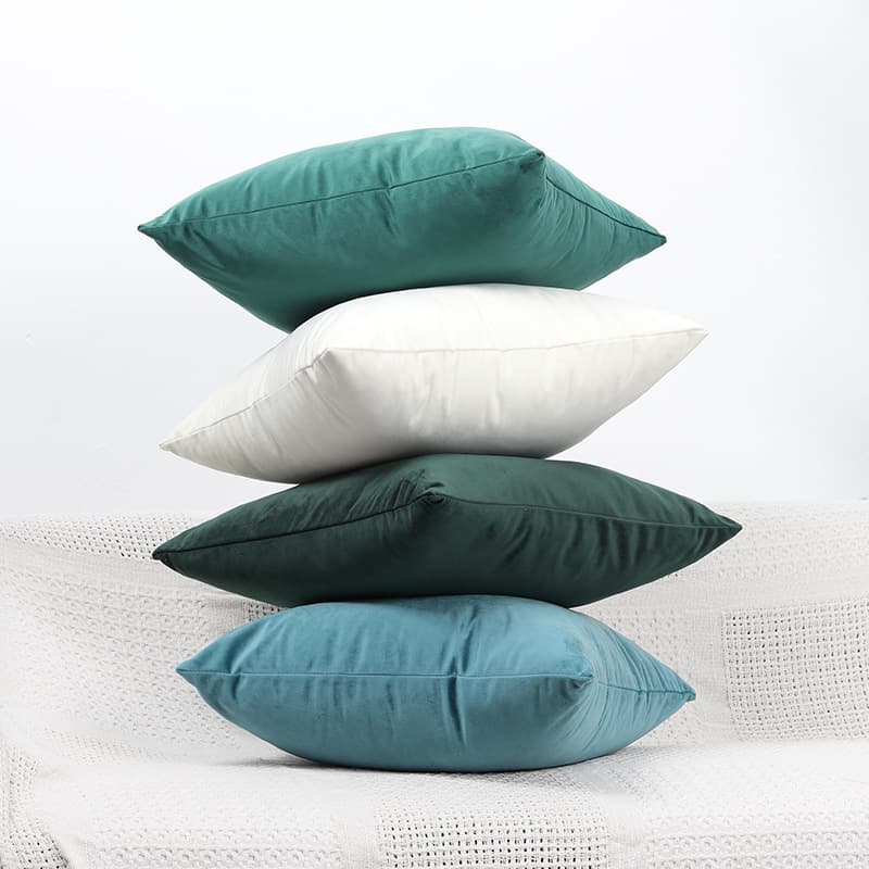 temu/shein cross-border best-selling solid color velvet pillowcases, simple fabric sofa cushion covers (without insert)