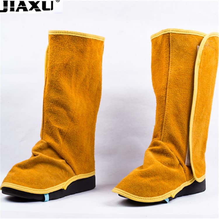 Cowhide Welding Foot Guards in Stock, Heat-Resistant Welding Large Foot Guards, Welder Cowhide Foot Protection, Reinforced Welding Protection