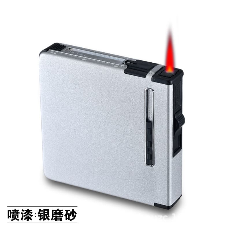 Zongchuan Aluminum Alloy Lighter Cigarette Case Windproof Cigarette Box Metal Automatic Cigarette Case Men's Gift