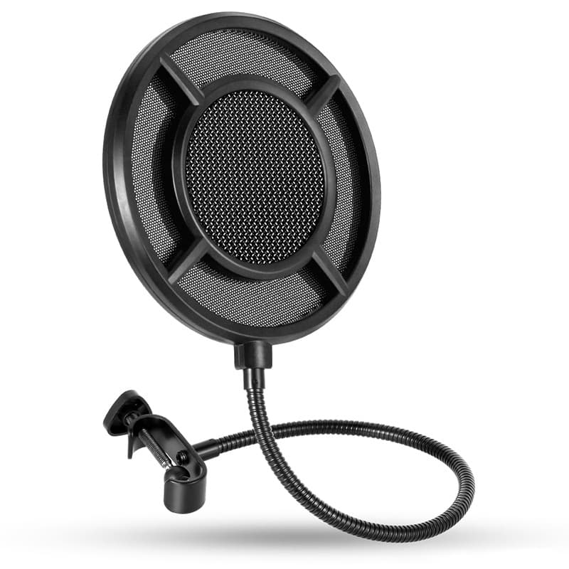 Cross-Border E-commerce Supply Live Streaming Equipment Microphone Metal Pop Filter Recording Studio Microphone Windshield Stand Mesh