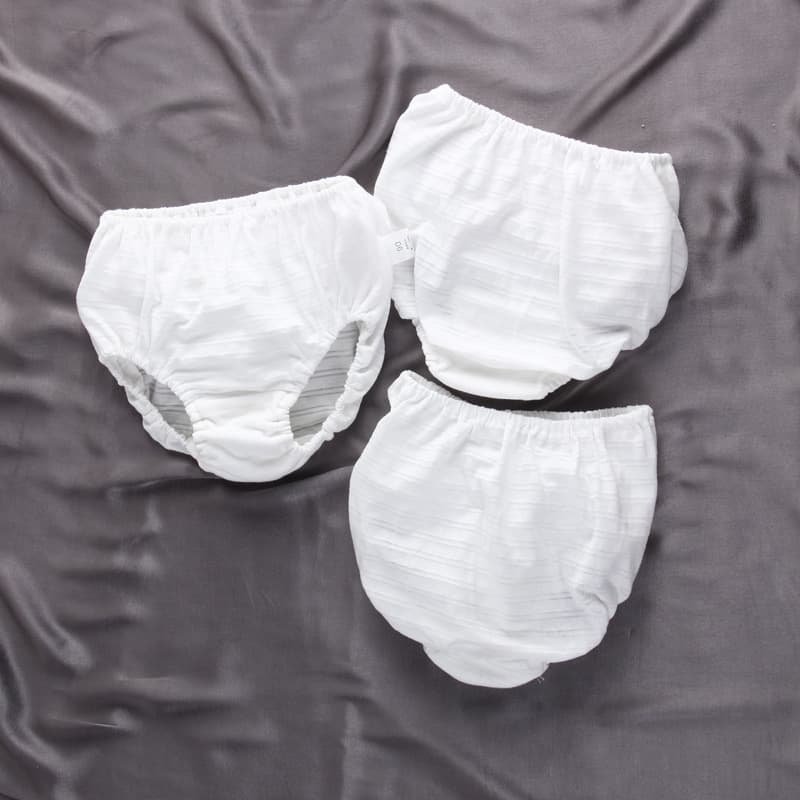 New Product Slub Cotton Children's Underwear Women White Pure Edition Boys' Baby Bread Pants Underwear Wholesale