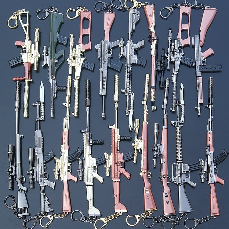 Jedi Battle Royale gun weapon survival 98K AKM AWM SKS gun pendant keychain chicken game peripherals