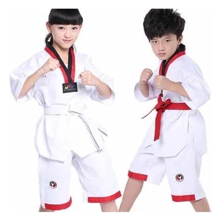 Children's Martial Arts Uniform, Kids Taekwondo Judo Clothing, Boys and Girls Taekwondo Performance Suit Training Suit