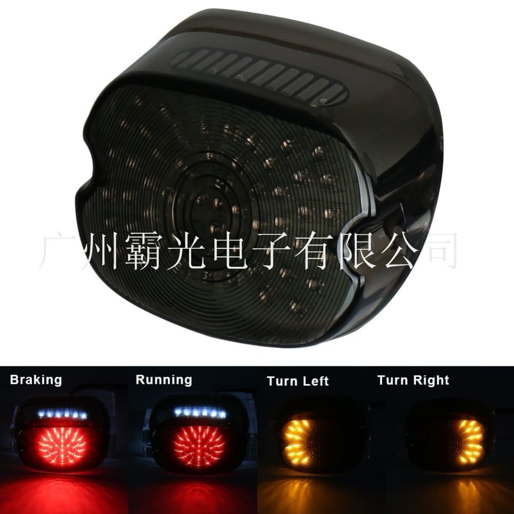 Smoke Motorcycle LED Tail Light for Harley Davidson Rear Wheel Drive Turn Brake Tail Light 1200