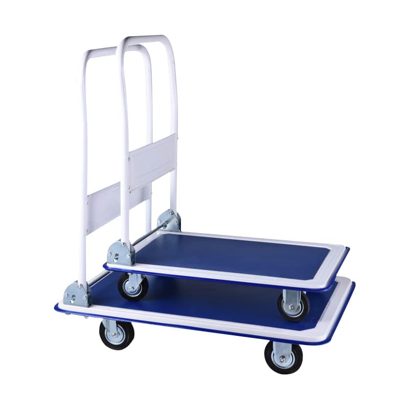 Lightweight foldable hand truck, silent flatbed cart for cargo transport with thickened construction
