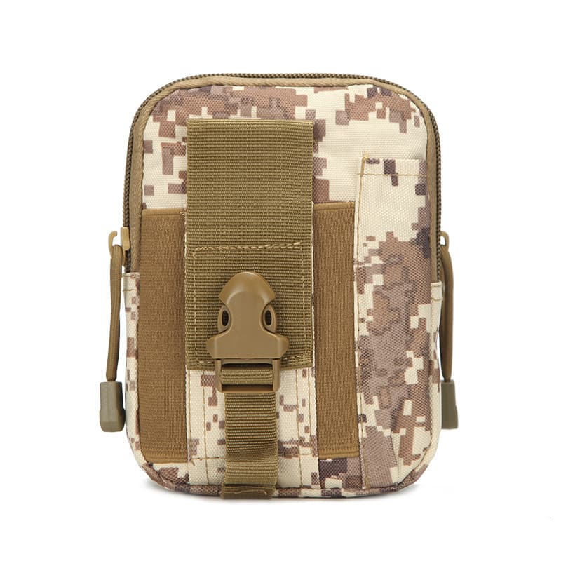 Sport Waist Bag Accessory Bag Leather Material Black Color Durable Zipper Closure Suitable For Outdoor Activities