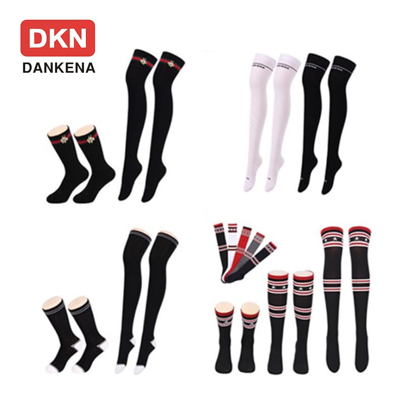Women's Autumn/Winter Thick Over-the-Knee Socks, Long Tube Socks, Combed Cotton Striped High Tube Socks, Plus Size Anti-Slip Cotton Socks Wholesale