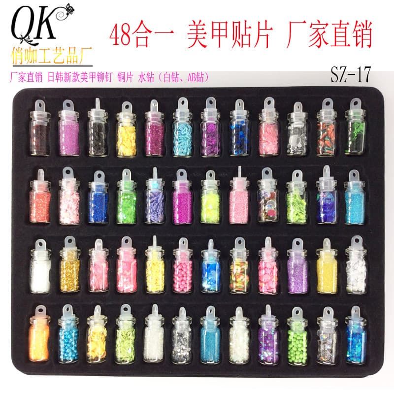 DIY slime glitter sequins glass beads shell pink diamond crystal glue 48 colors glass manicure cat eye manufacturer batch