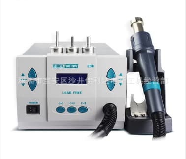 QUICK 861DW Lead-Free Digital Display Hot Air Gun for Mobile Phone and Computer Repair, Intelligent Temperature Control with Hot Air Soldering Station