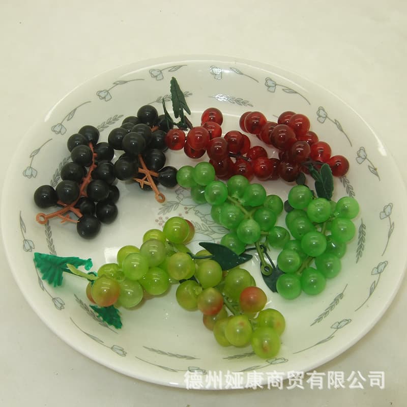 Simulated mini grape bunches, fake fruit raisins, children's toy ornaments, simulated 16 small grapes in stock