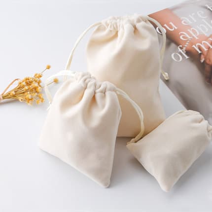 High-end velvet jewelry bags, jewelry storage bags, drawstring pockets, small cloth bags, velvet pouch packaging bags, wholesale