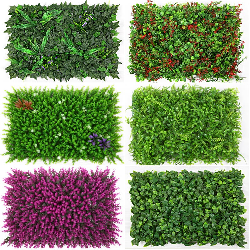 Artificial Milan Grass Lawn Plant Wall Green Plant Wall Decoration Yugali Fake Grass Skin Plastic Artificial Background
