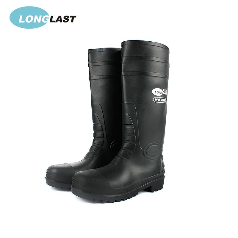 Langlaiste LL-2-03 Professional Labor Protection Boots, Steel-Toe Encased Anti-Impact Water Boots, Oil and Acid/Alkali Resistant Anti-Slip Rain Boots