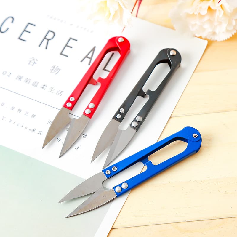 Cross-Stitch Tools Specialized Colored Small Scissors, Yarn Snips, Thread Trimming Scissors, U-Shaped Trimming Scissors, Stall Supply Wholesale