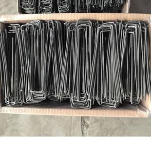 15cm U-Shaped Garden Stakes, Landscape Fabric Pins, Weed Barrier Staples, Ground Fixing Nails