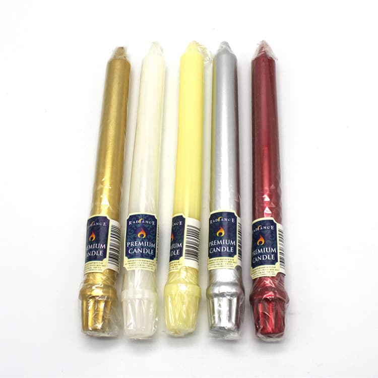 Thick Long-Stemmed Candles, Straight-Stemmed Candles for Banquets, Parties, Wedding Decorations, Smokeless Candlelight, Festive Long-Stemmed Branch-Shaped Golden Candles