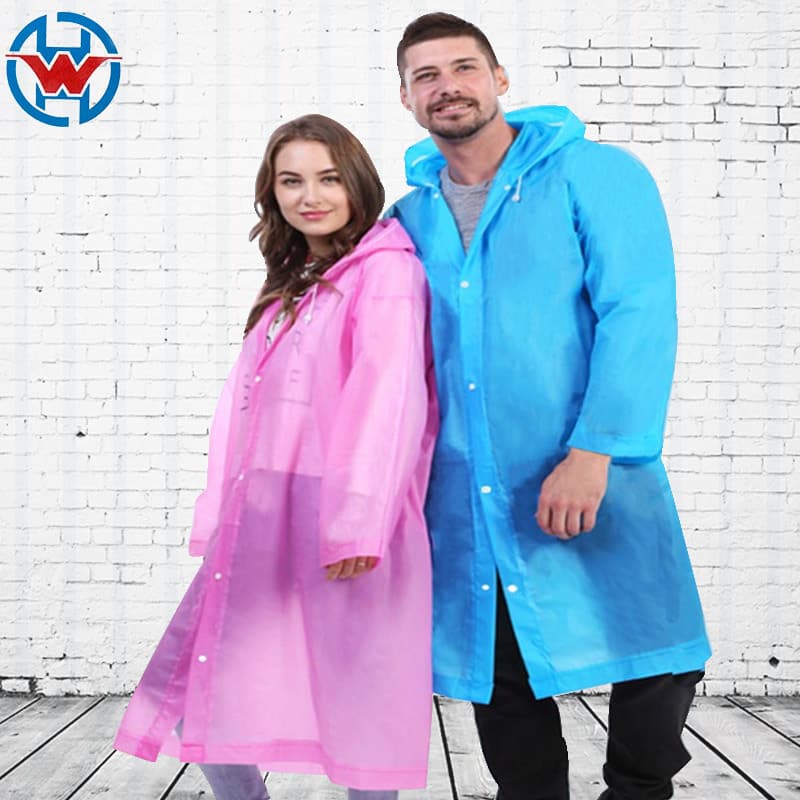 EVA Raincoat Thickened Fashion Outdoor Travel Poncho Non-Disposable Heavy-Duty Rainwear Adult Raincoat Unisex
