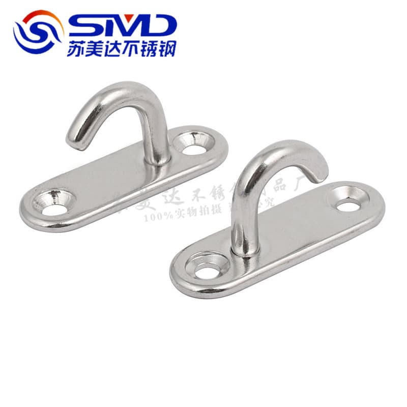 Factory Direct Stainless Steel Oval Buckle Ceiling Hook U-Shaped Lifting Ring Opening Fixed Hook Door Buckle Boat Bolt Seat