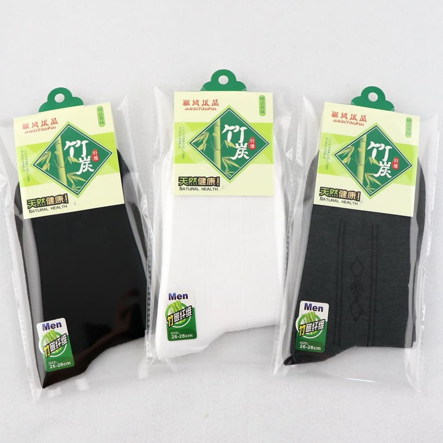 Men's socks, autumn/winter, medium-thick, long, polyester-cotton, individually packaged, solid color, casual, for seniors, and as gift socks.