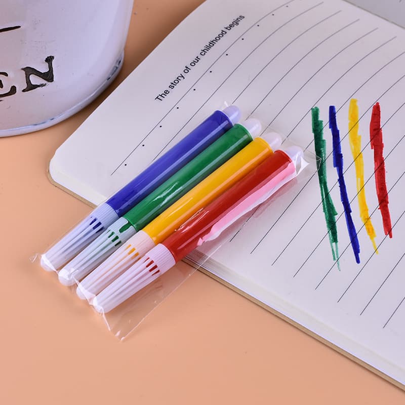 Mini four-color watercolor pen children's painting short color pen 8.5cm egg set watercolor pen 4-pack painting tools