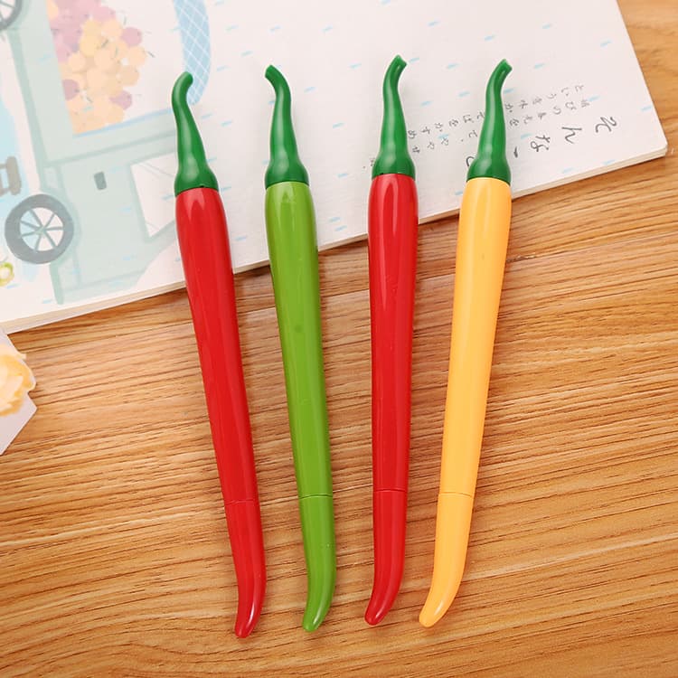 Creative Chili Pepper Shape Gel Pen Student Stationery Prize Gift Pen Fresh Personality Office Signing Pen