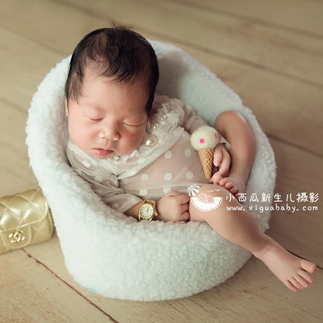 New children's photography sofa baby photo chair newborn photography white shape small sofa auxiliary props