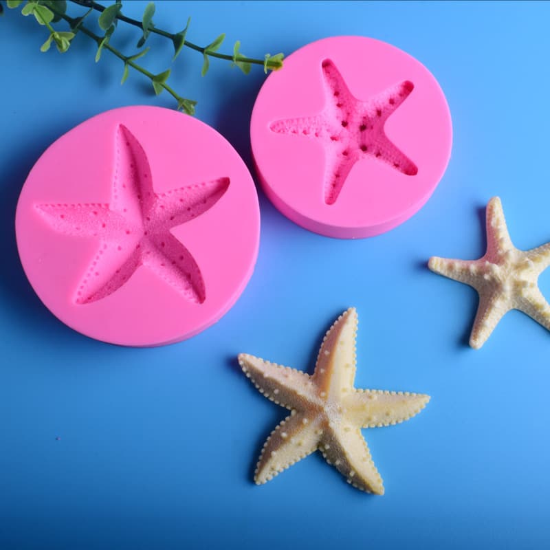 Starfish Fondant Silicone Mold Ocean Creature Cookie Chocolate Mold DIY Cake Decorating Mold