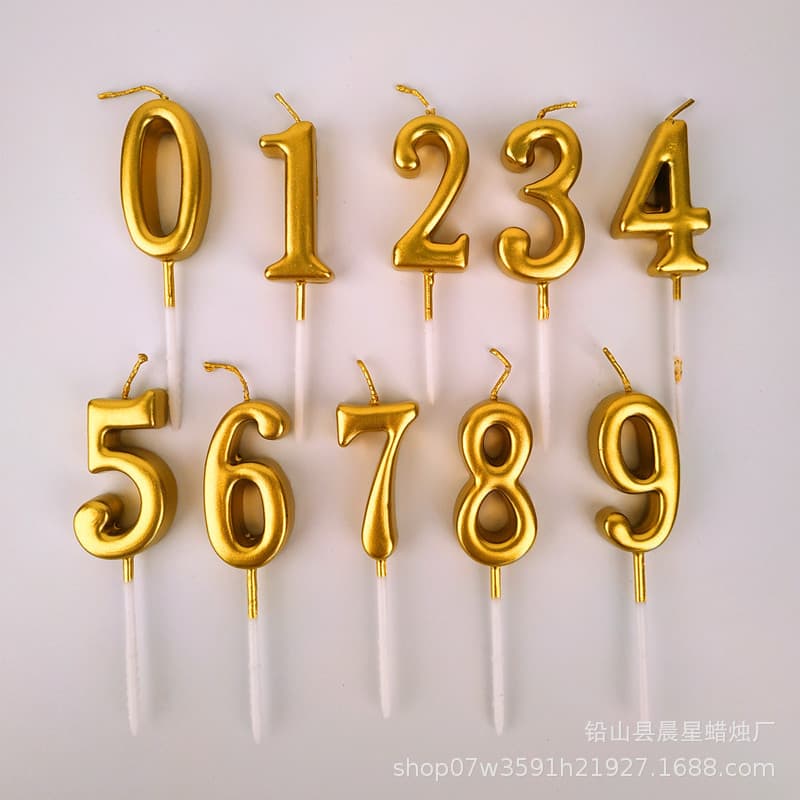 0 To 9 Number Candles Creative Multicolor Smokeless Birthday Candles Pvc Boxed Numbers
