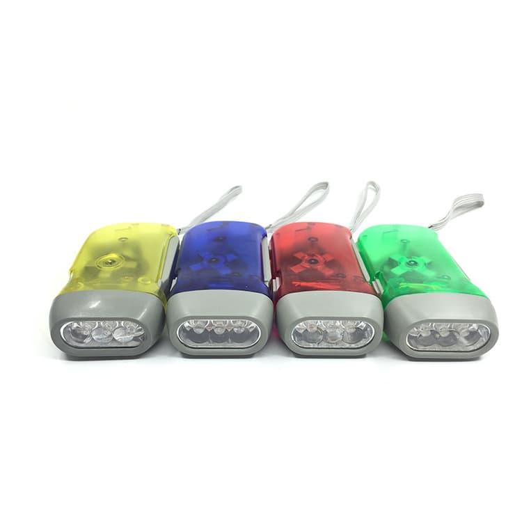 Hand Crank Automatic Power Generation Hand Press Emergency Flashlight LED Manual Super Bright Portable Rechargeable Creative Flashlight