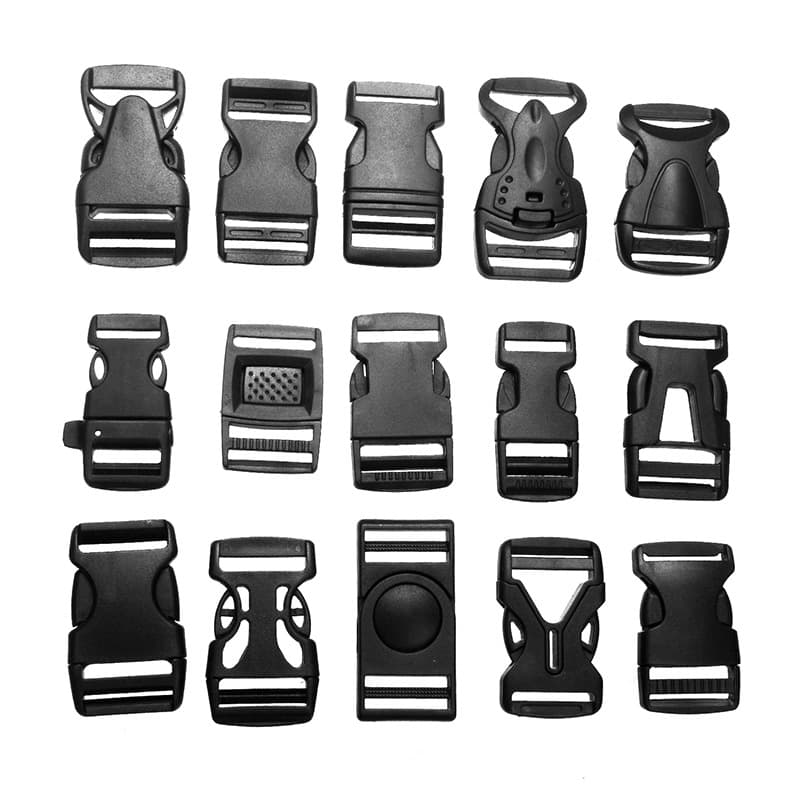 Honglang Luggage Accessories Manufacturer Direct Backpack Buckle 2.5 Black Plastic Socket Buckle Schoolbag Buckle Plastic Snap Buckle