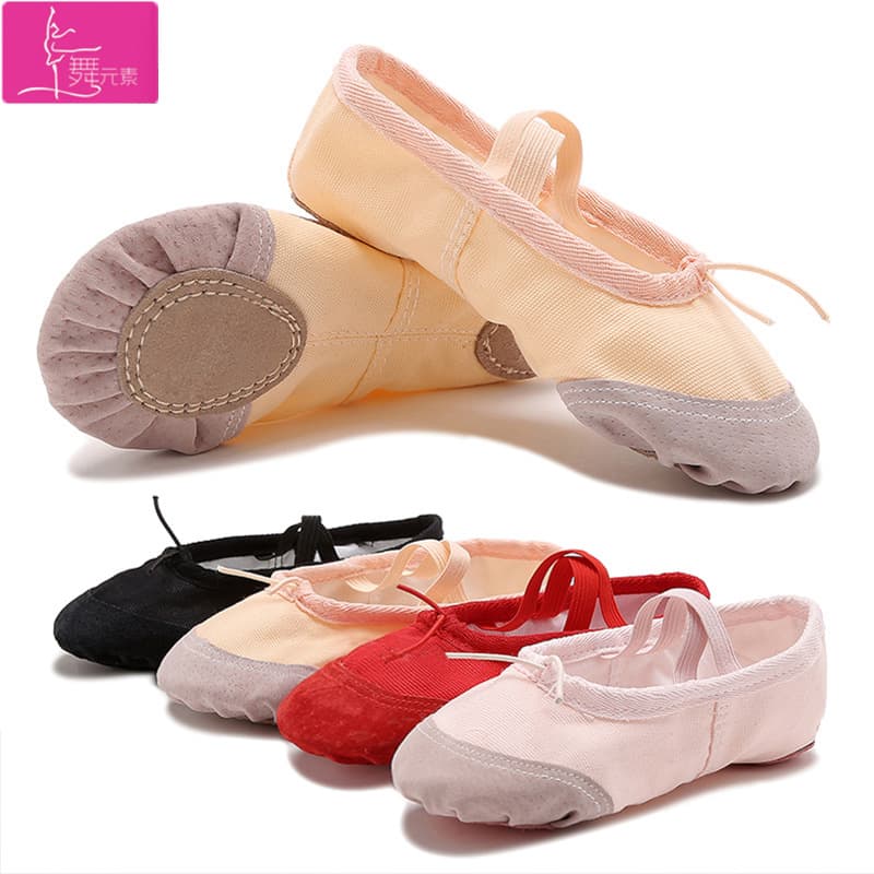 Children's cat paw shoes, adult ballet soft-soled shoes, red yoga girls' shaping shoes, dance practice shoes, boutique style.