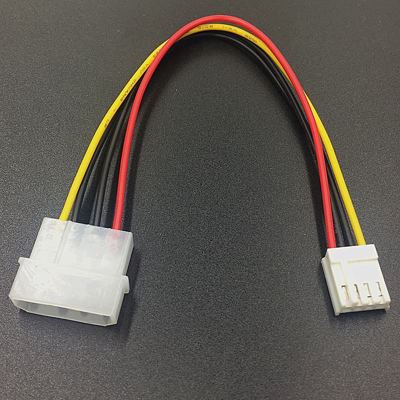 IDE Power to Floppy Drive Power Cable, Large 4-Pin to Small 4-Pin Floppy Drive Power Cable
