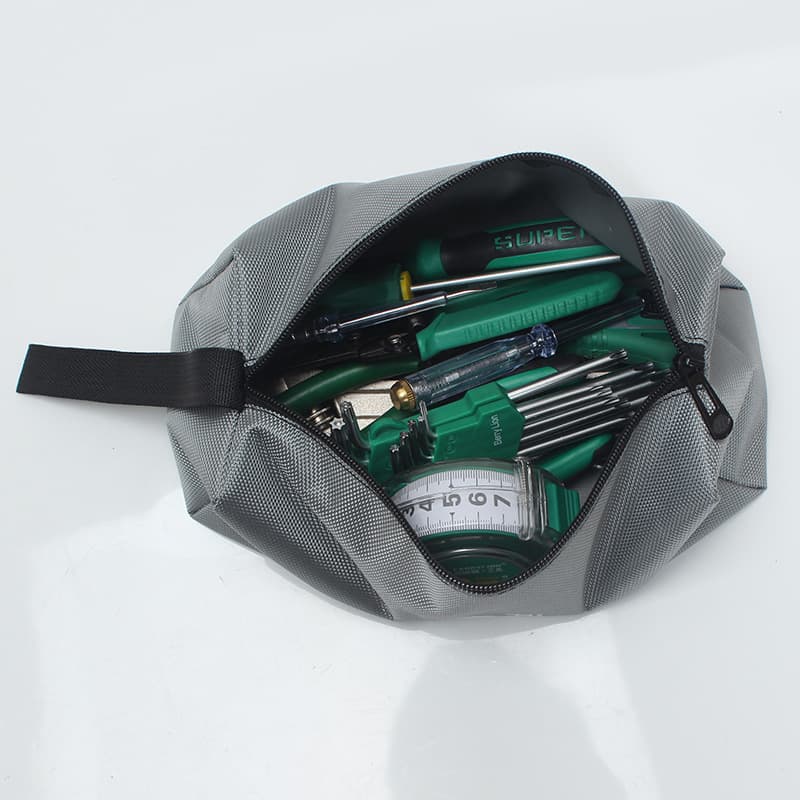 Small Tool Kit, Canvas Reinforced Parts Bag, Multi-Functional Oxford Cloth Repair Bag, Electrician Tool Storage Pouch