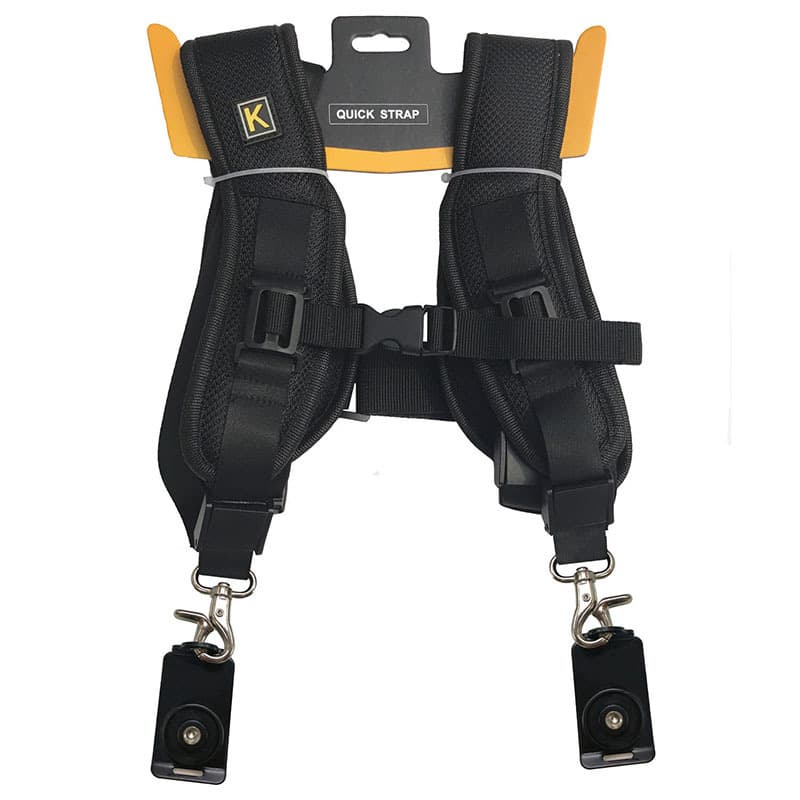 Camera Double Shoulder Strap, DSLR Double Shoulder Strap with Breathable K-Shaped Design