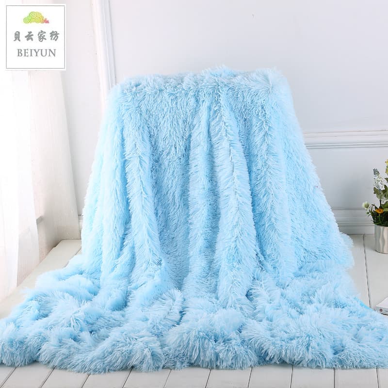 Thickened Four Seasons Blanket Coral Fleece Sofa Cover Blanket Home Use Double Person Wedding Gift Blanket Ins Style Polyester Fiber