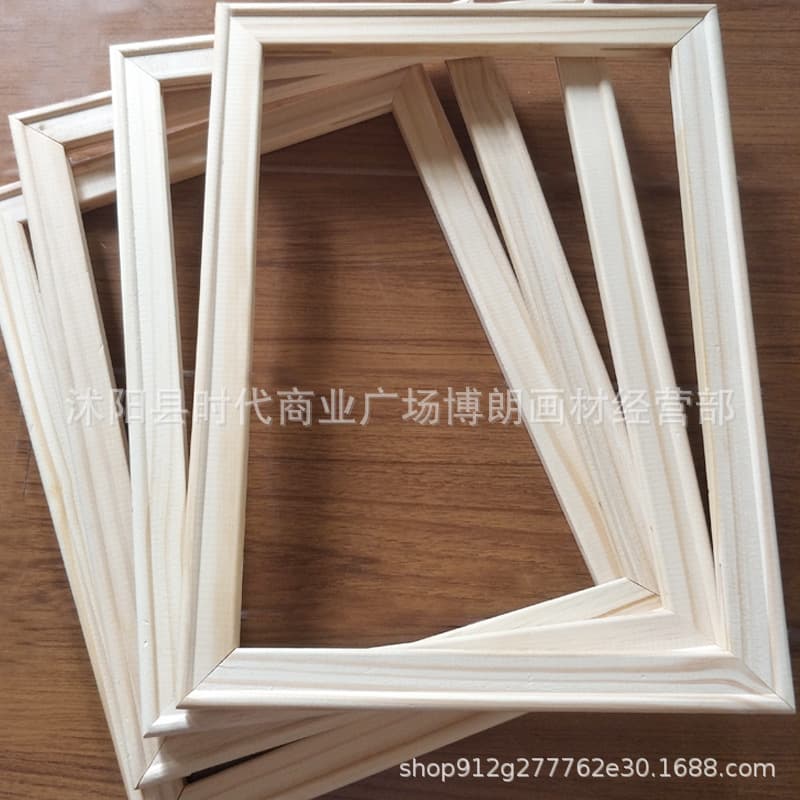 Factory wholesale oil painting frame trim, solid wood strips, pine wood frame strips, inner frame, number oil painting frame strips