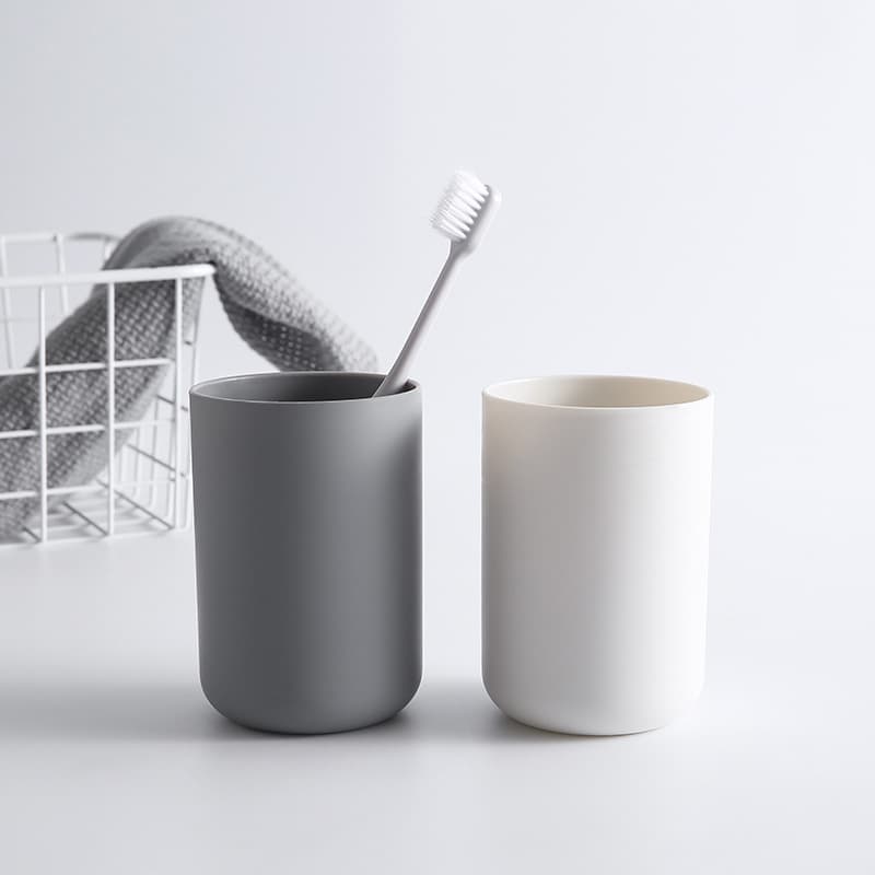 Japanese Style Bathroom Toothbrush Cup Simple Elegant Couple Tooth Cup Plastic Washing Durable Easy To Clean Daily Use
