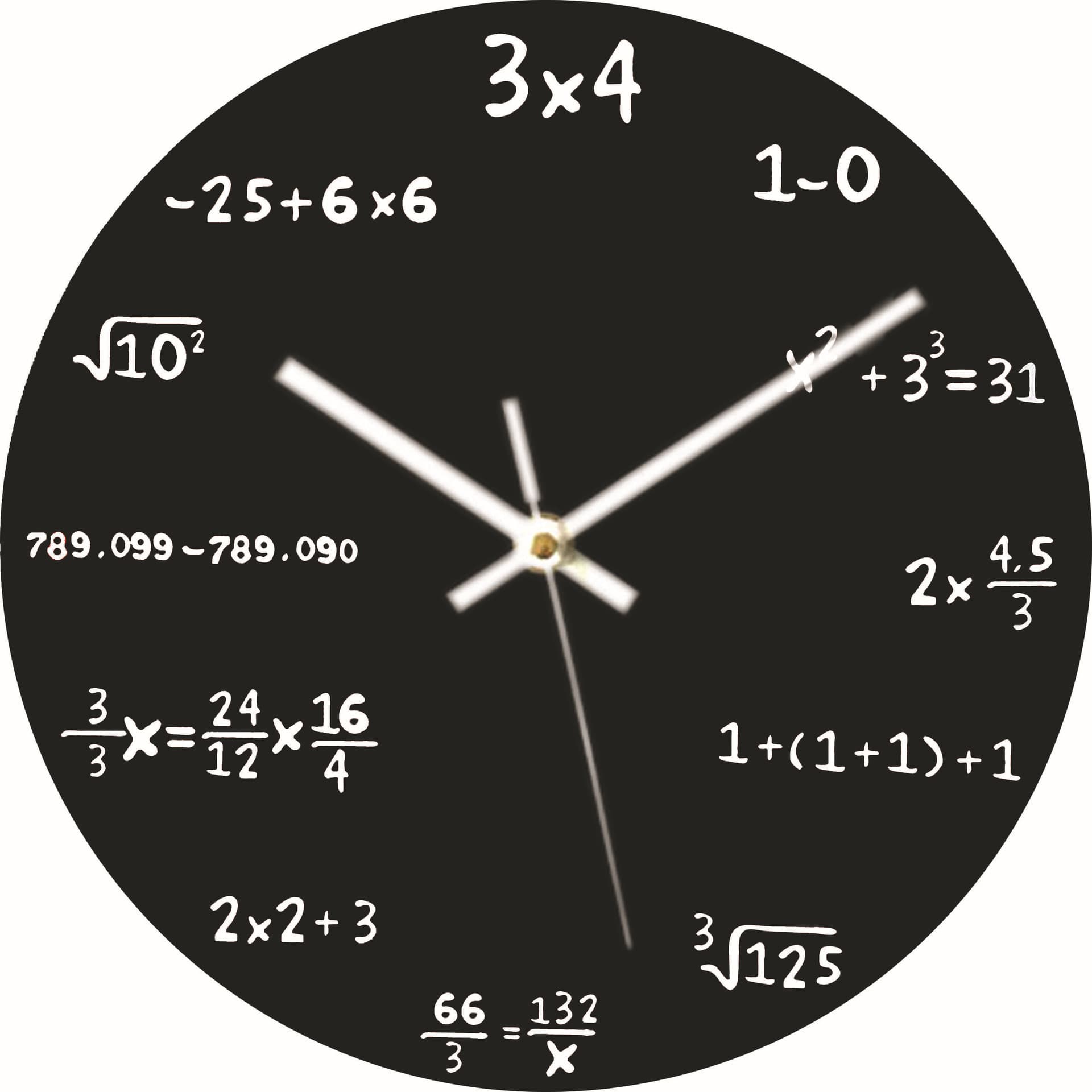 Factory Wholesale Creative Scholar Formula Wall Clock, Study Room Living Room MDF Crystal Film Wall Clock, Wooden 30cm Clock