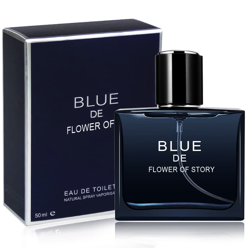 Internet Celebrity Popular Flower Story Blue Men's Perfume Long-Lasting Light Fragrance Marine Fragrance Cologne Charming Sports