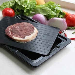 Cross-Border Amazon Steak Thawing Plate Creative Kitchen Tool Aluminum Quick Defrost Tray with Water Tray Factory