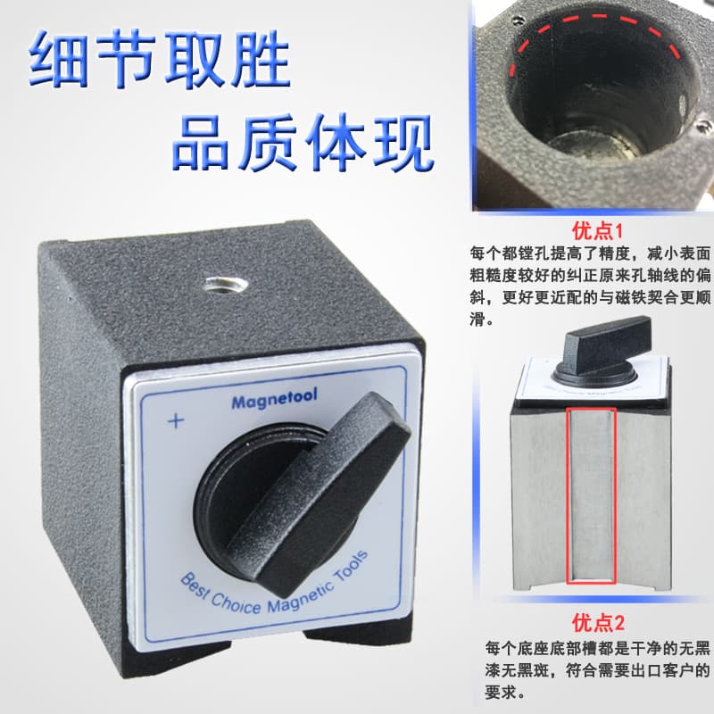 Magenetool Switch-Type Magnetic Base, Wire Cut Switch-Type Universal Magnetic Base, 6T/8T