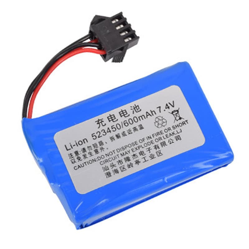 7.4v 600mAh 523450 lithium battery Double Eagle E561 excavator remote control car toy charger
