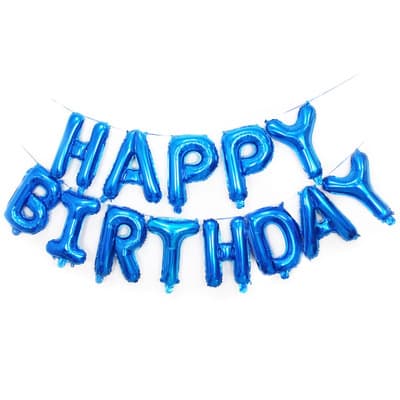 US English HAPPY BIRTHDAY Letter Aluminum Foil Balloon Set Birthday Party Decoration