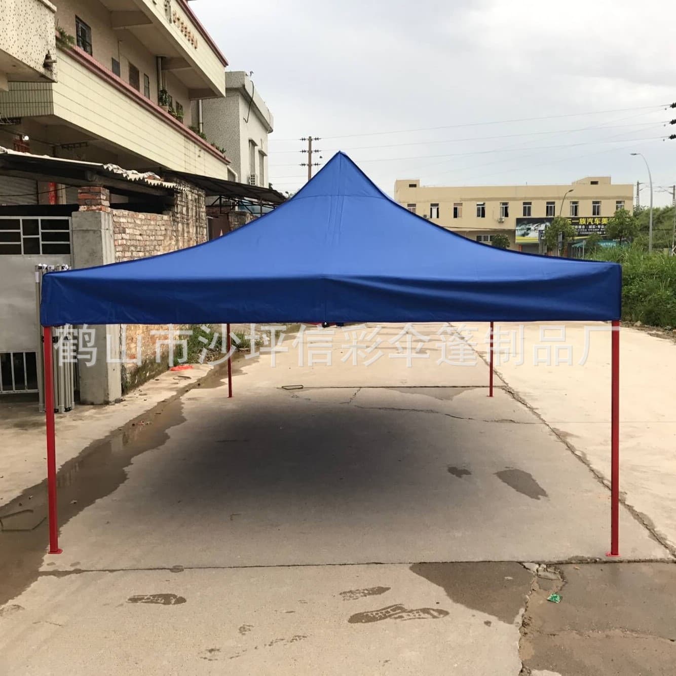 3*3 Outdoor Advertising Folding Tent Large Denier Tube Tent Wholesale Factory Direct Color Steel Four-Corner Spire Umbrella