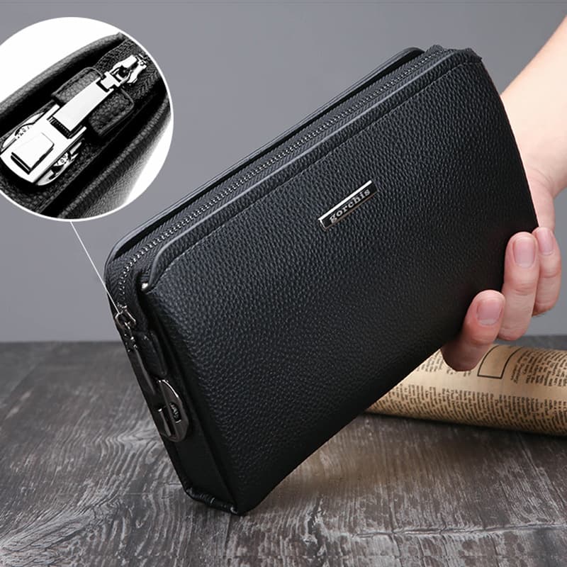 Cross-border men's clutch bag with combination lock, large capacity, business casual style, outer wallet, upgraded version.